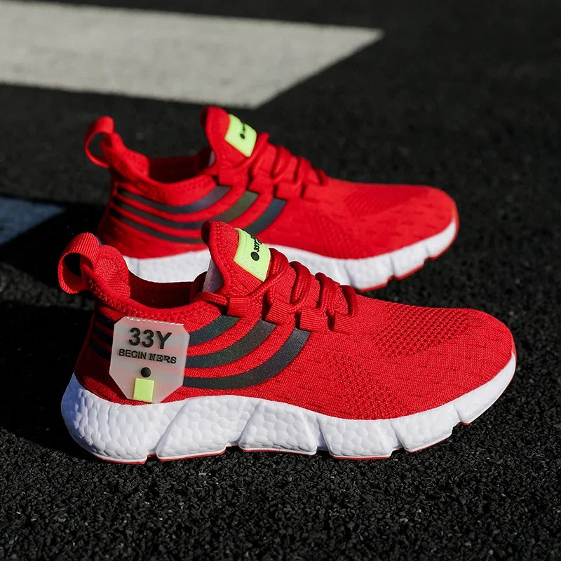 Tênis esportivos casuais masculinos, tênis leves e respiráveis para o verão, tênis para corrida e caminhada, calçados vulcanizados masculinos